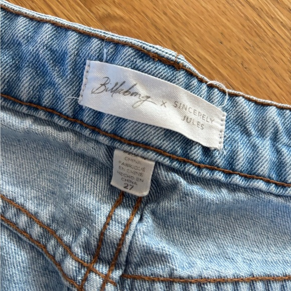 Billabong x Sincerely Jules Distressed Denim Mini Skirt - Picture 2 of 3